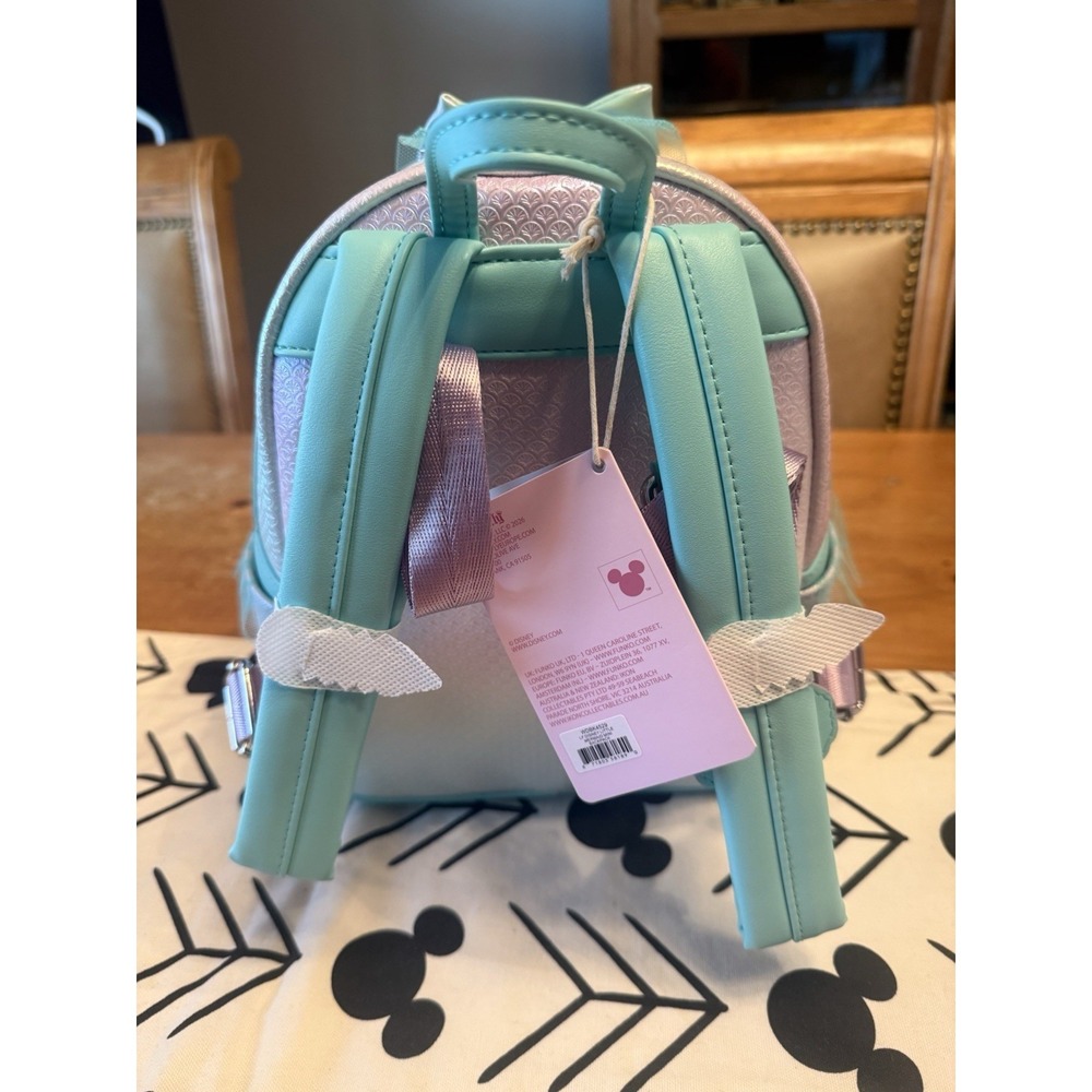 Loungefly Disney Princess Ariel Little Mermaid Ombre Pearl Backpack NWT - Picture 3 of 4